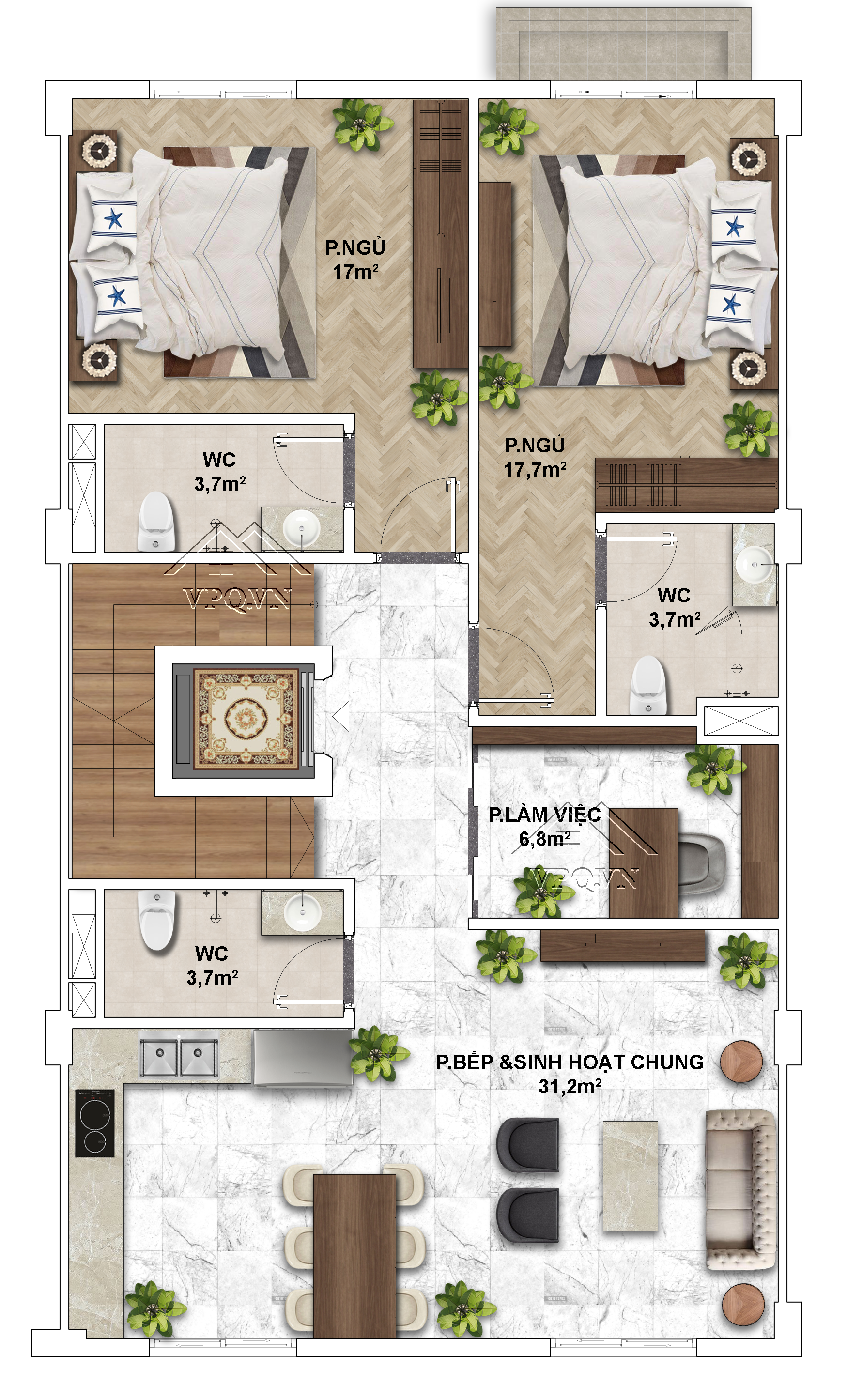 Tầng 4 8x14m